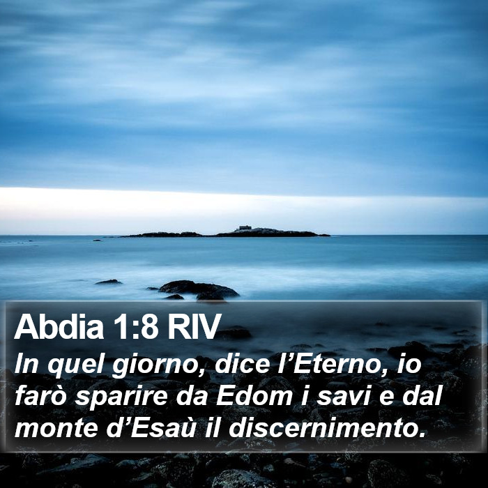 Abdia 1:8 RIV Bible Study