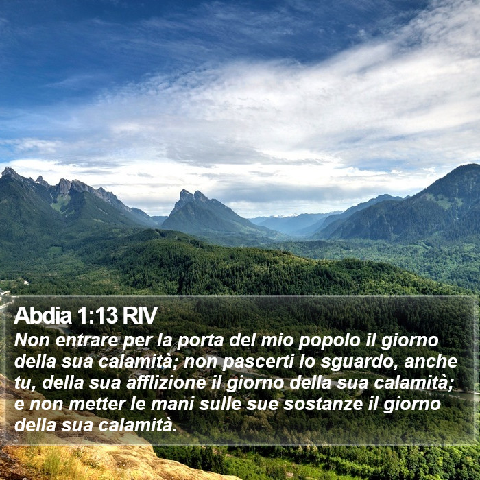 Abdia 1:13 RIV Bible Study