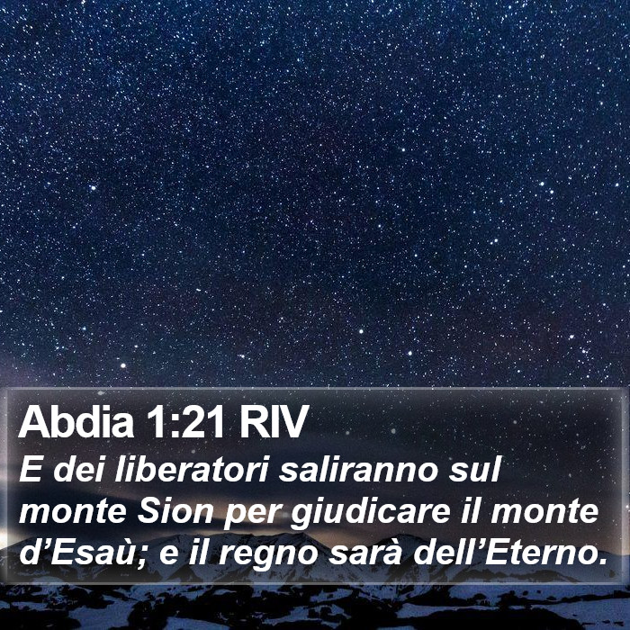 Abdia 1:21 RIV Bible Study