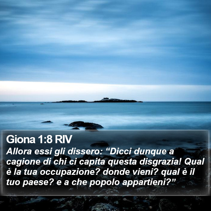 Giona 1:8 RIV Bible Study