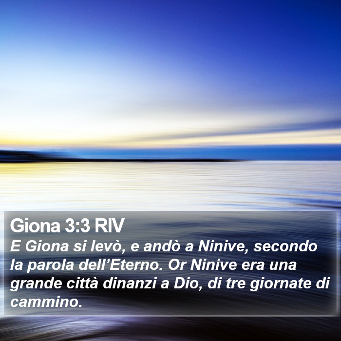 Giona 3:3 RIV Bible Study