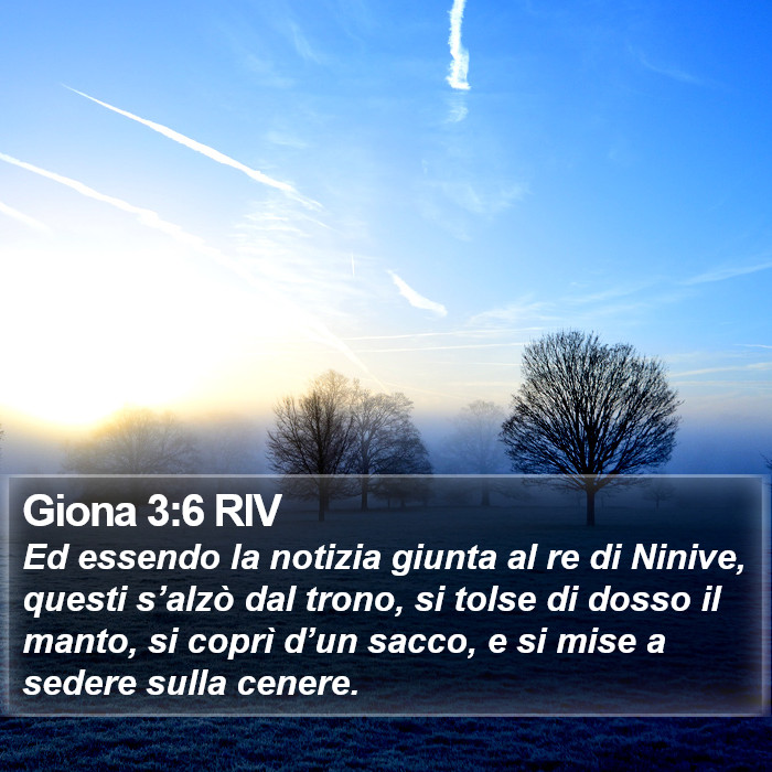 Giona 3:6 RIV Bible Study