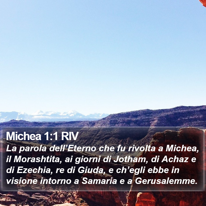 Michea 1:1 RIV Bible Study