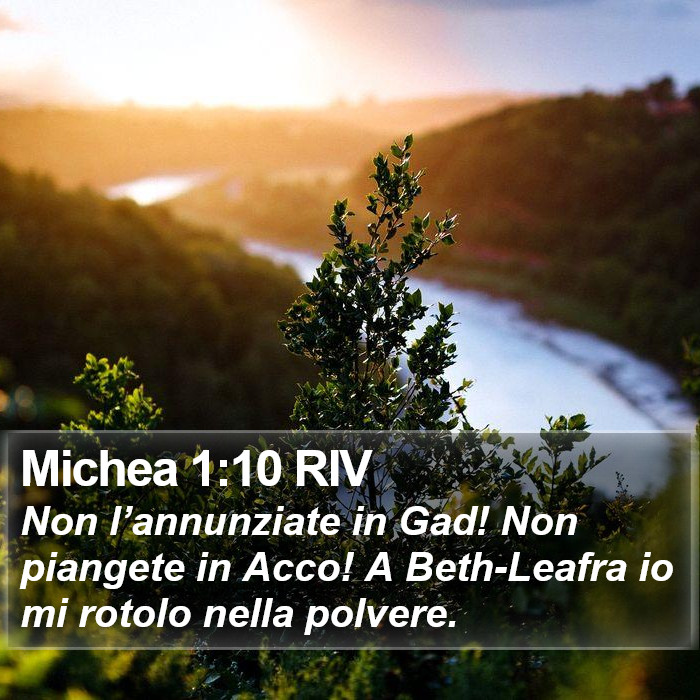 Michea 1:10 RIV Bible Study