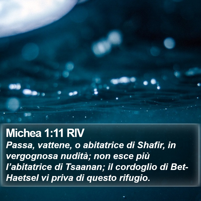 Michea 1:11 RIV Bible Study