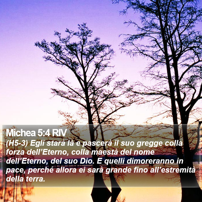 Michea 5:4 RIV Bible Study