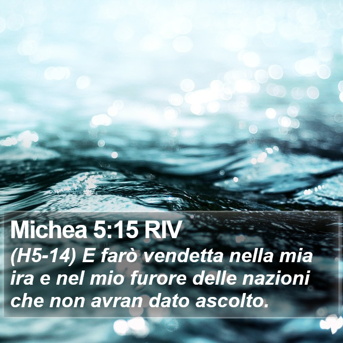 Michea 5:15 RIV Bible Study