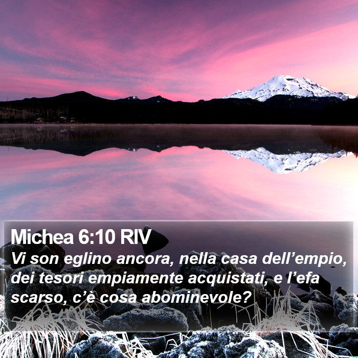 Michea 6:10 RIV Bible Study
