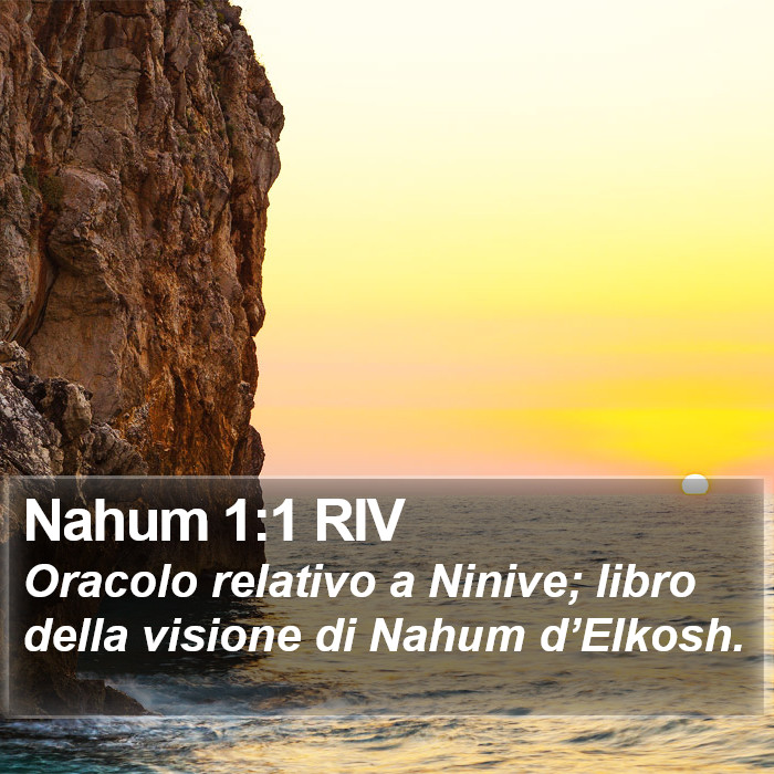 Nahum 1:1 RIV Bible Study