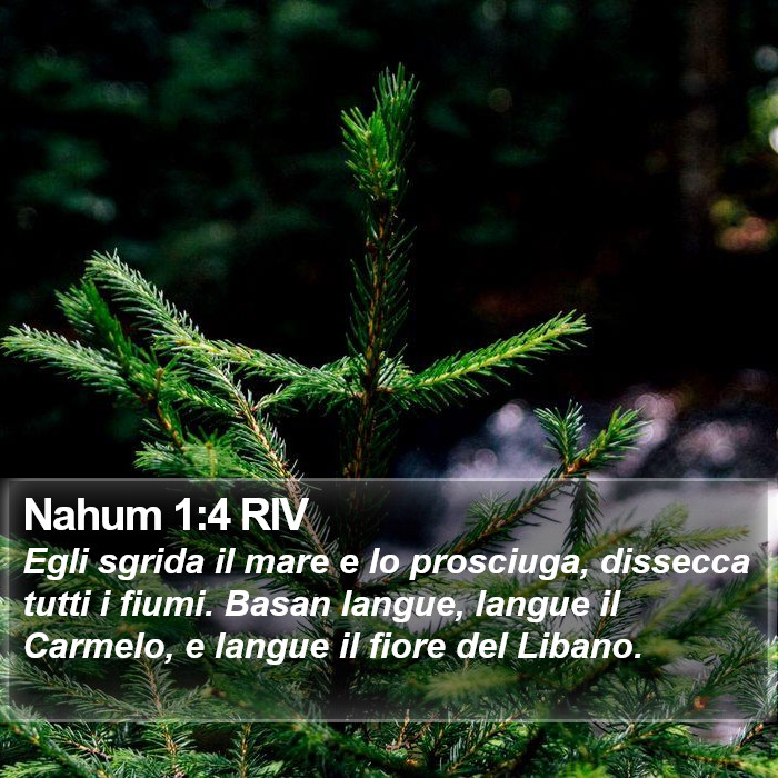 Nahum 1:4 RIV Bible Study