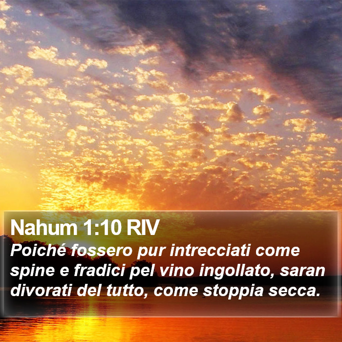 Nahum 1:10 RIV Bible Study