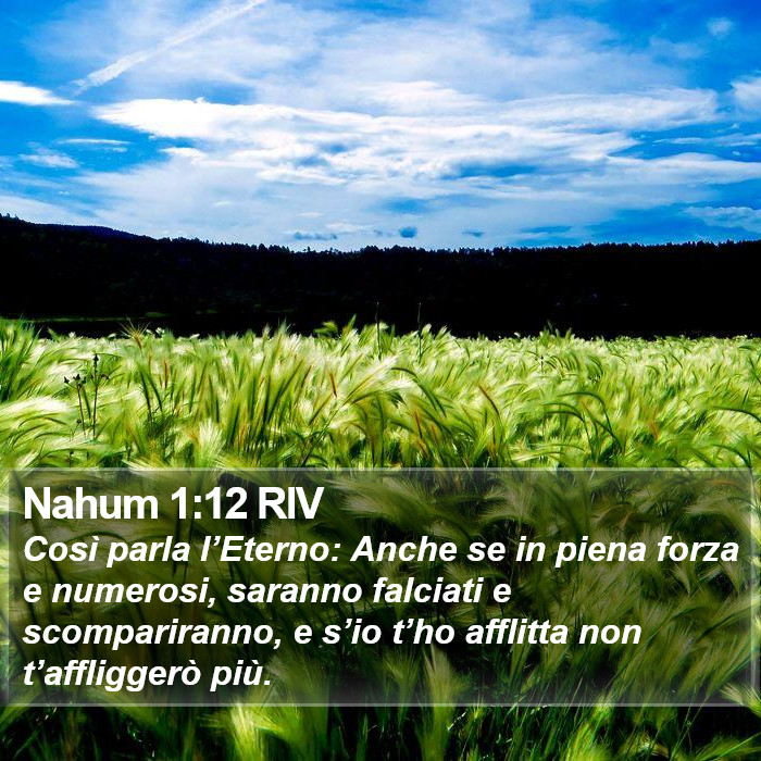 Nahum 1:12 RIV Bible Study