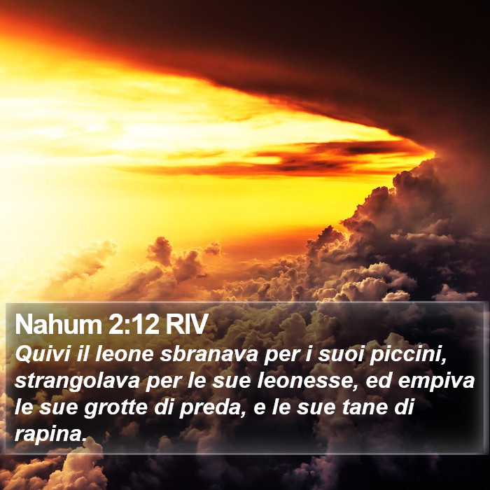 Nahum 2:12 RIV Bible Study