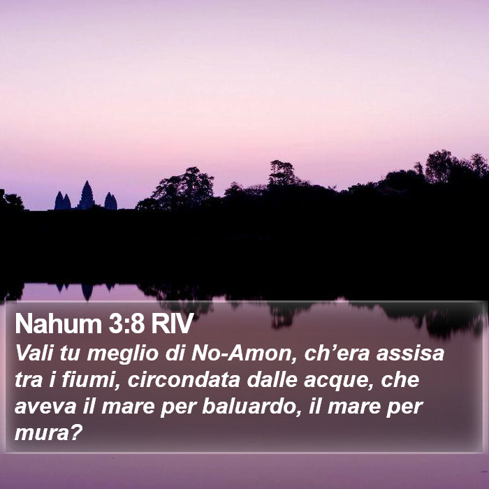 Nahum 3:8 RIV Bible Study
