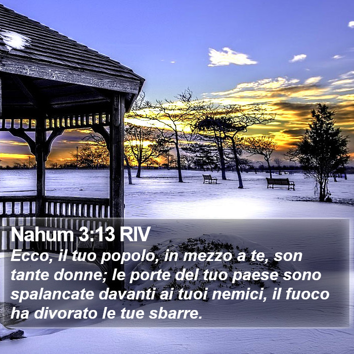 Nahum 3:13 RIV Bible Study