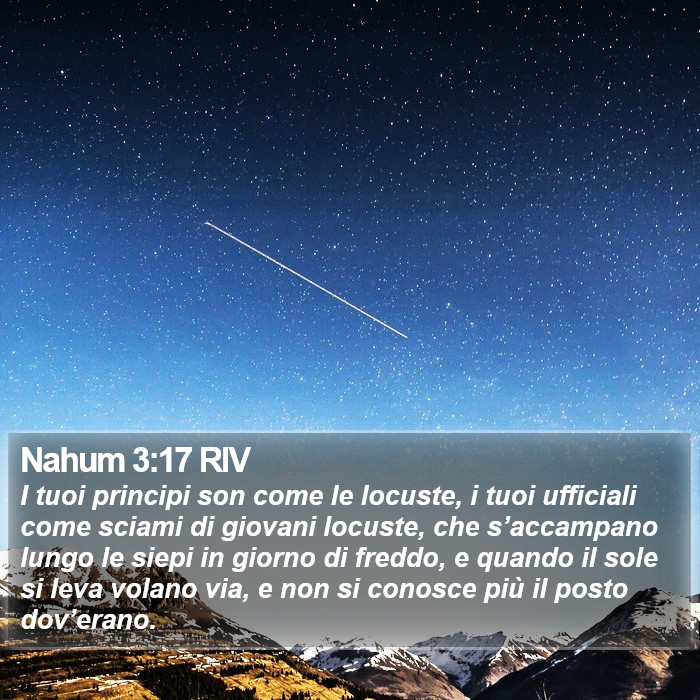 Nahum 3:17 RIV Bible Study