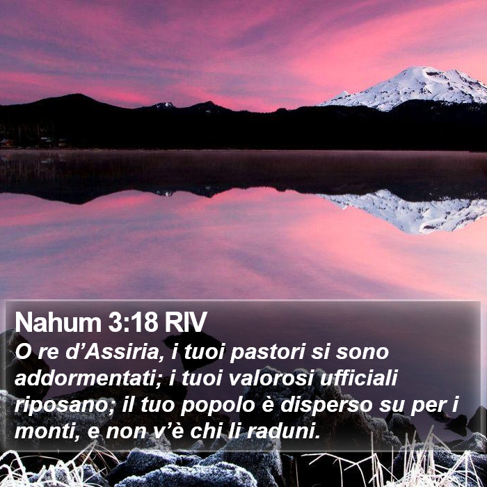 Nahum 3:18 RIV Bible Study