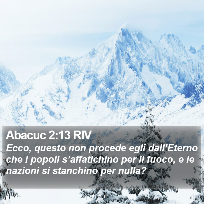 Abacuc 2:13 RIV Bible Study