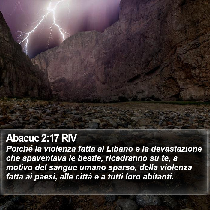 Abacuc 2:17 RIV Bible Study