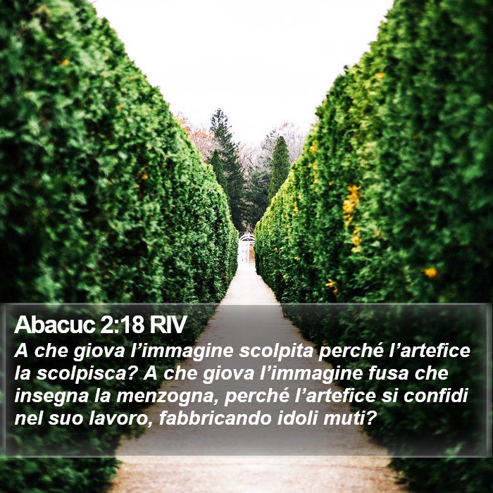 Abacuc 2:18 RIV Bible Study