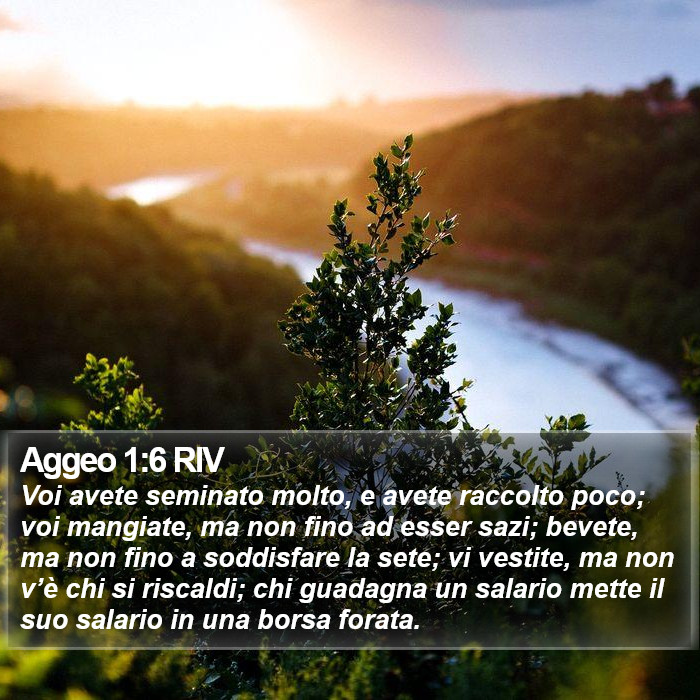 Aggeo 1:6 RIV Bible Study