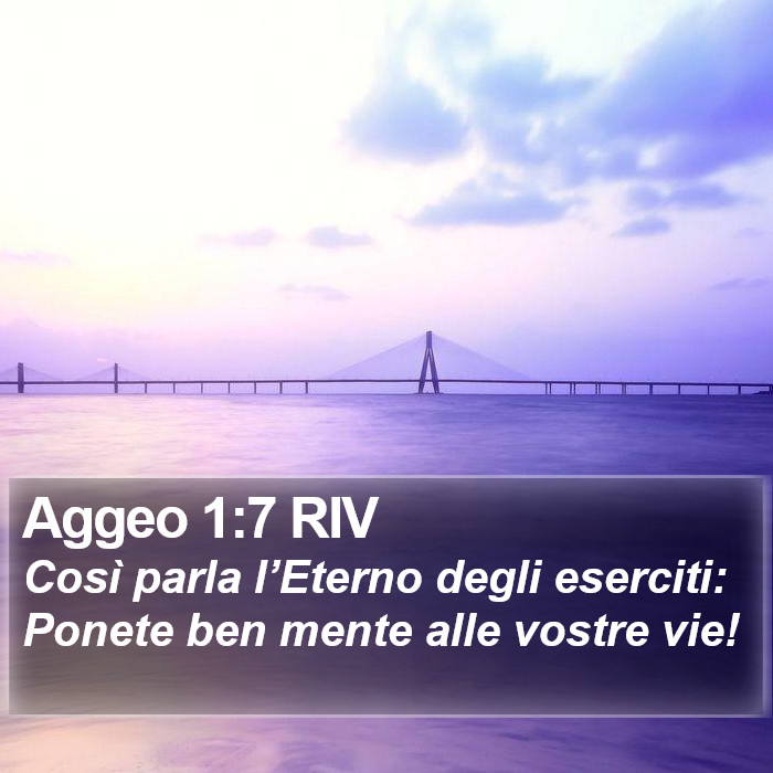 Aggeo 1:7 RIV Bible Study