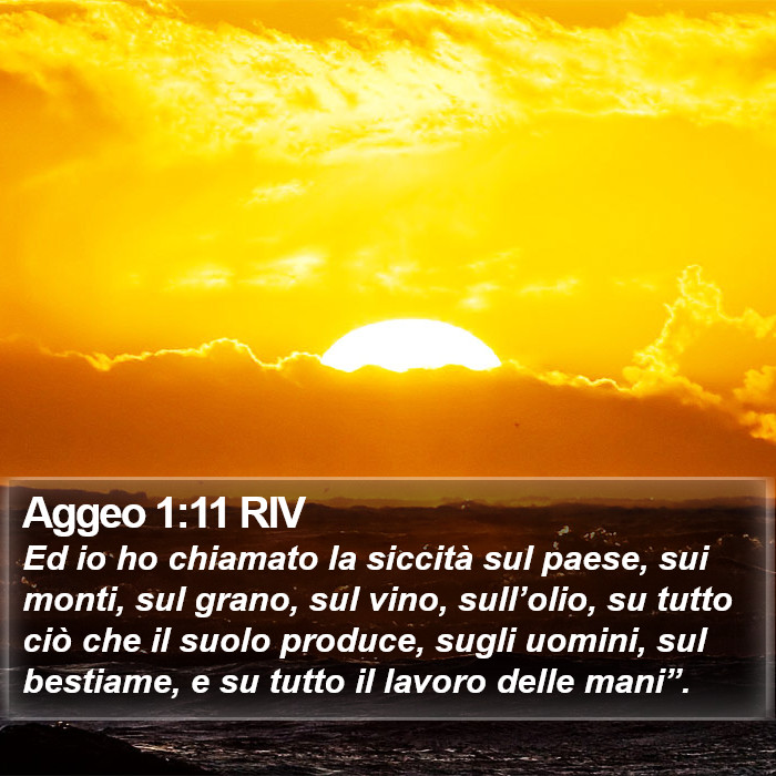 Aggeo 1:11 RIV Bible Study