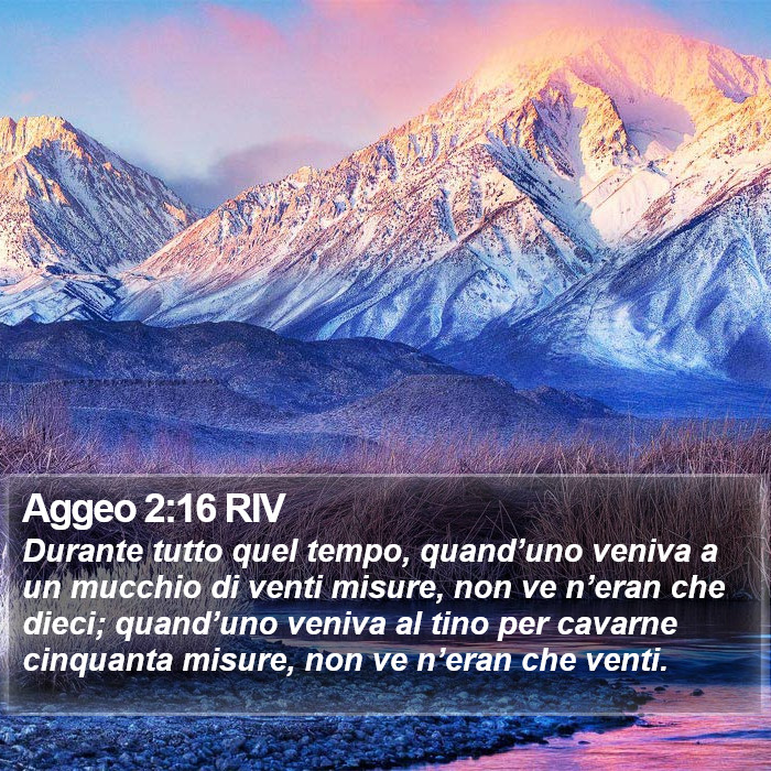 Aggeo 2:16 RIV Bible Study