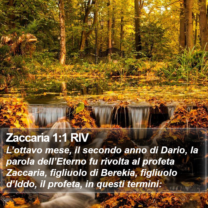 Zaccaria 1:1 RIV Bible Study