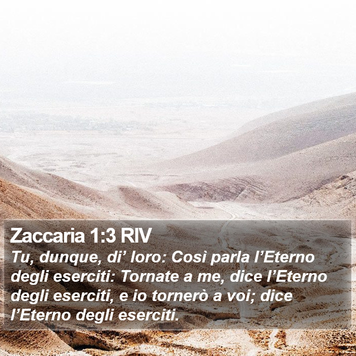 Zaccaria 1:3 RIV Bible Study