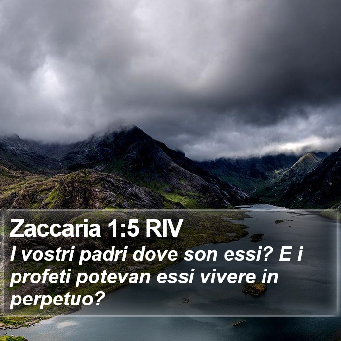 Zaccaria 1:5 RIV Bible Study