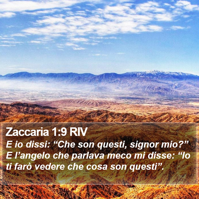 Zaccaria 1:9 RIV Bible Study