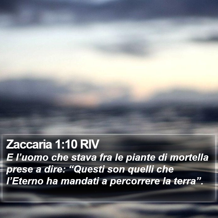 Zaccaria 1:10 RIV Bible Study