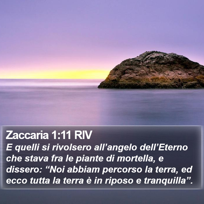 Zaccaria 1:11 RIV Bible Study