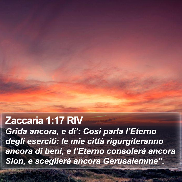 Zaccaria 1:17 RIV Bible Study