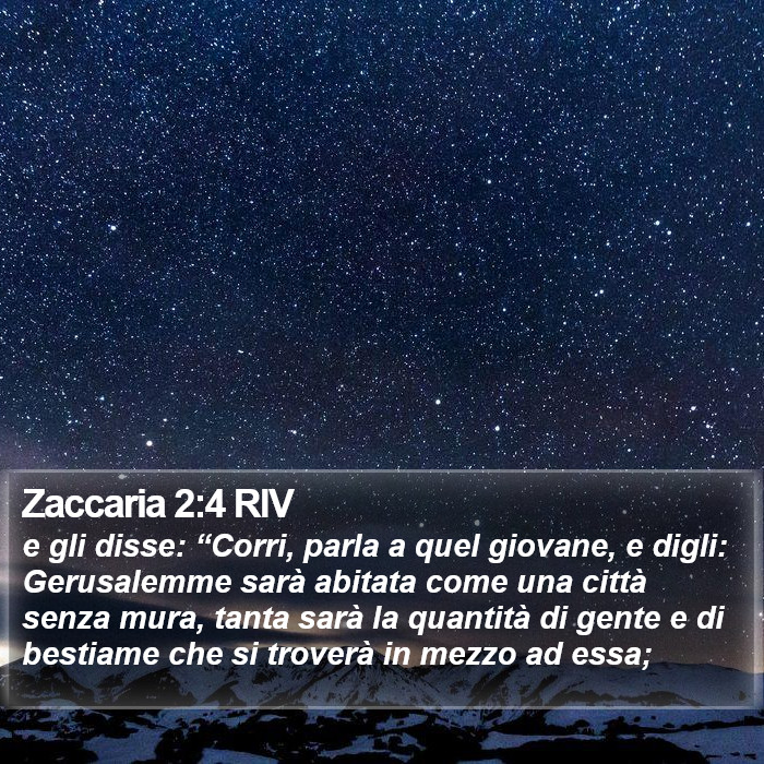 Zaccaria 2:4 RIV Bible Study