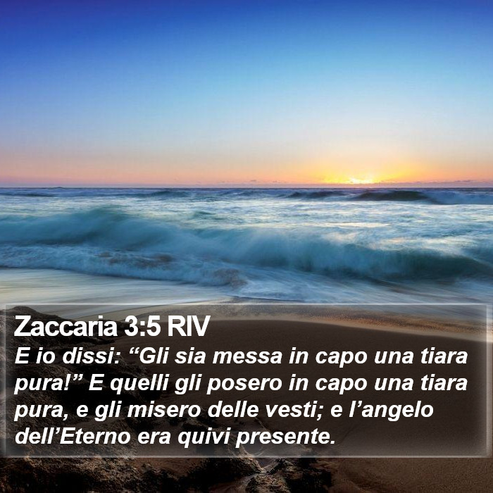 Zaccaria 3:5 RIV Bible Study