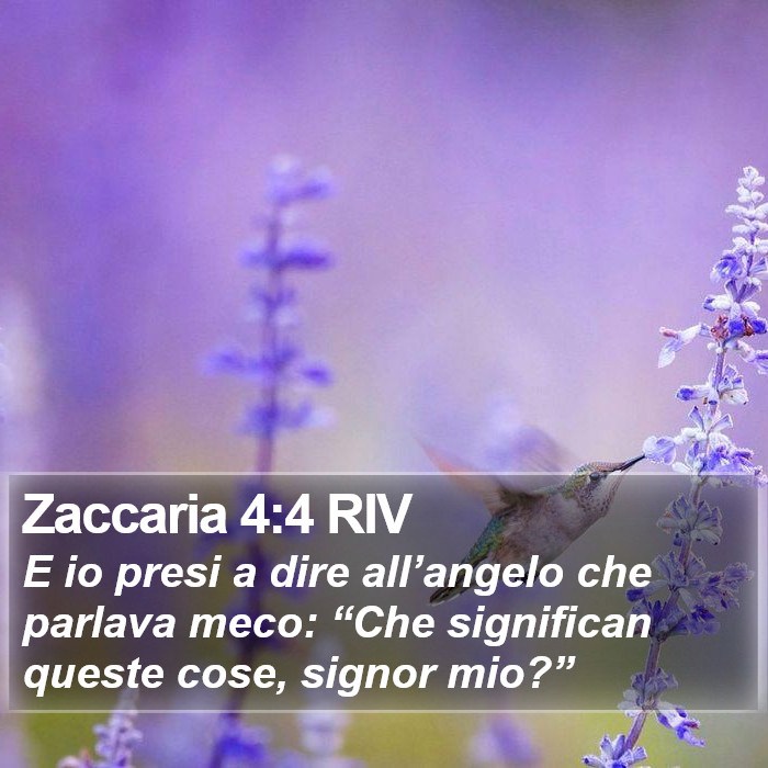 Zaccaria 4:4 RIV Bible Study