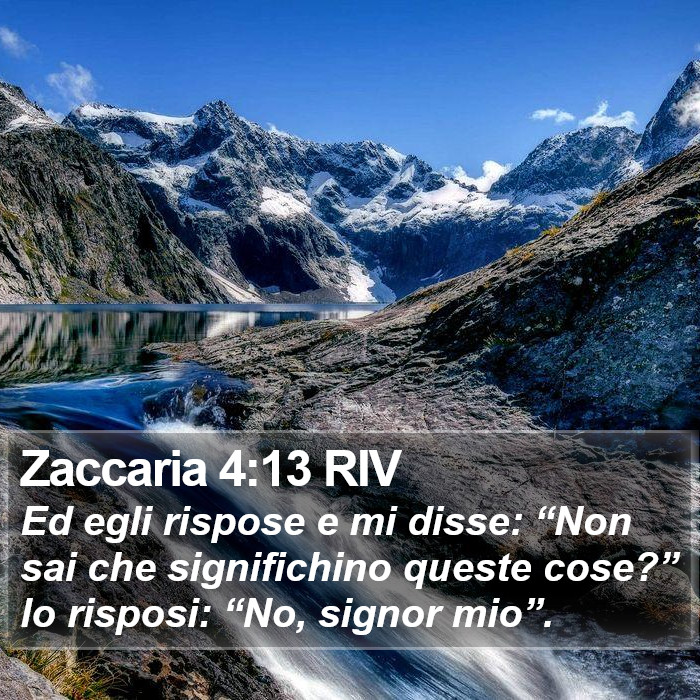 Zaccaria 4:13 RIV Bible Study