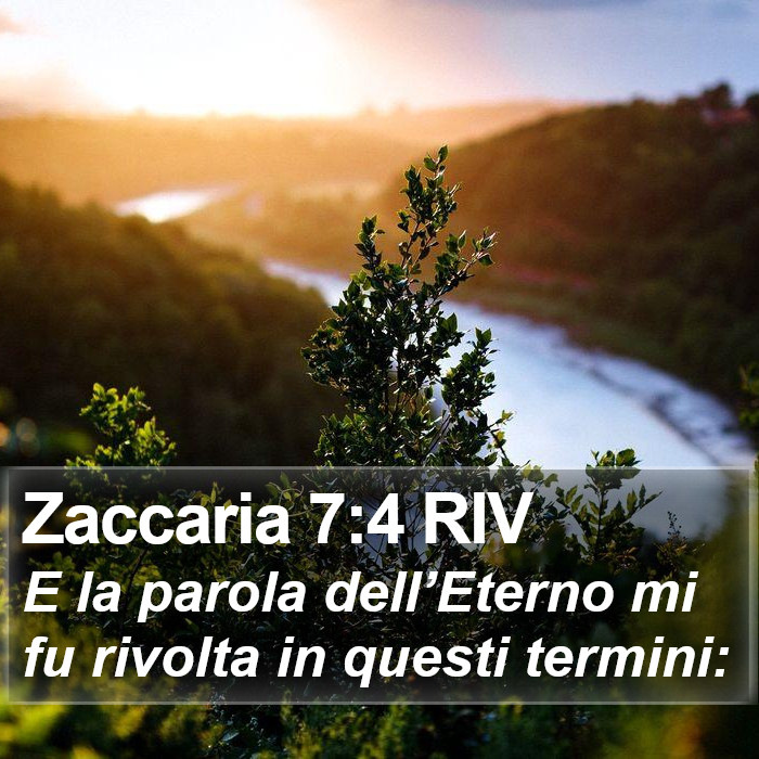 Zaccaria 7:4 RIV Bible Study