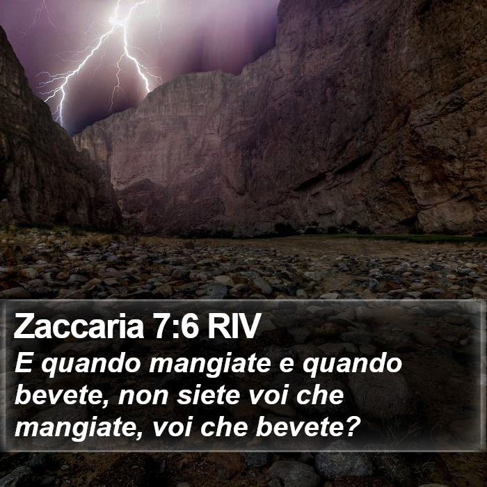 Zaccaria 7:6 RIV Bible Study