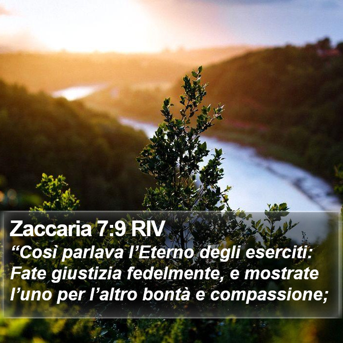 Zaccaria 7:9 RIV Bible Study