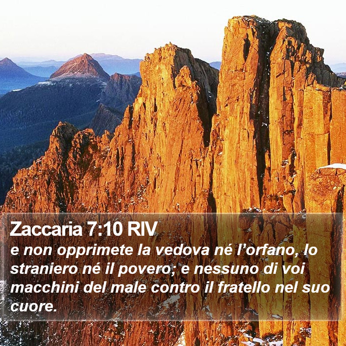 Zaccaria 7:10 RIV Bible Study