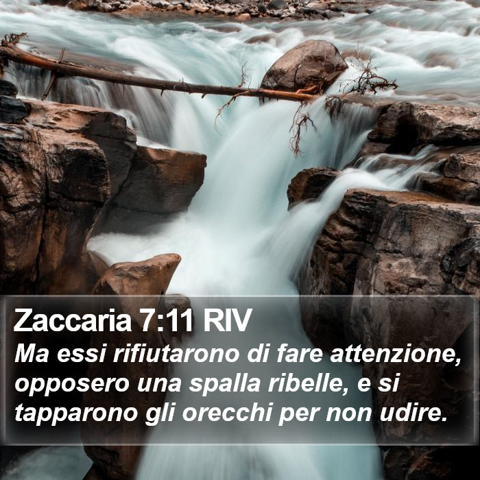 Zaccaria 7:11 RIV Bible Study