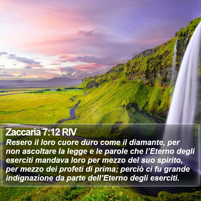 Zaccaria 7:12 RIV Bible Study