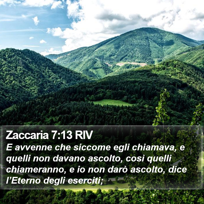 Zaccaria 7:13 RIV Bible Study