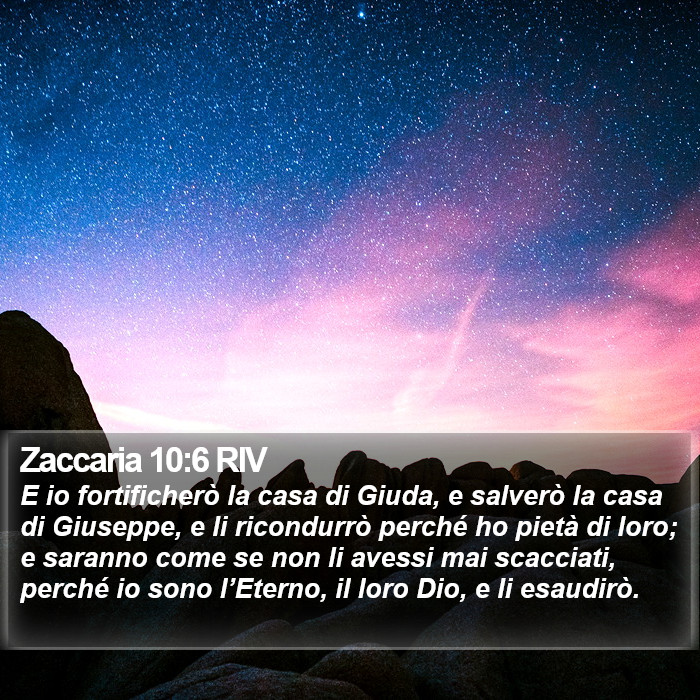 Zaccaria 10:6 RIV Bible Study