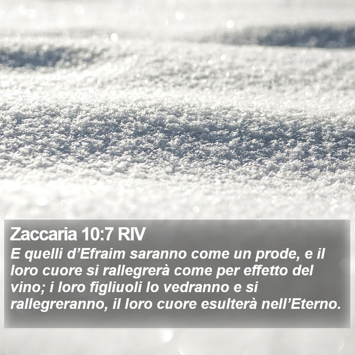 Zaccaria 10:7 RIV Bible Study