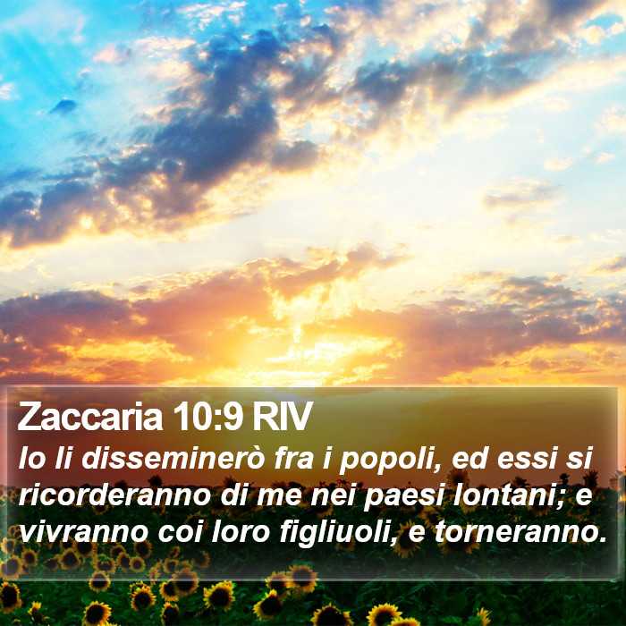 Zaccaria 10:9 RIV Bible Study