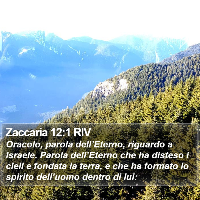 Zaccaria 12:1 RIV Bible Study